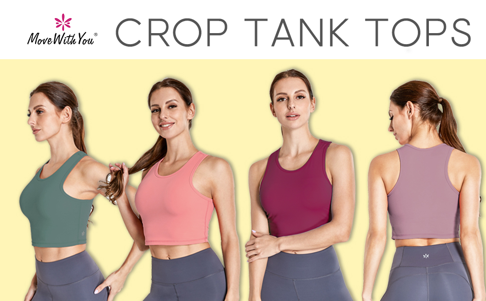 workout crop tank tops sports bra women running gym