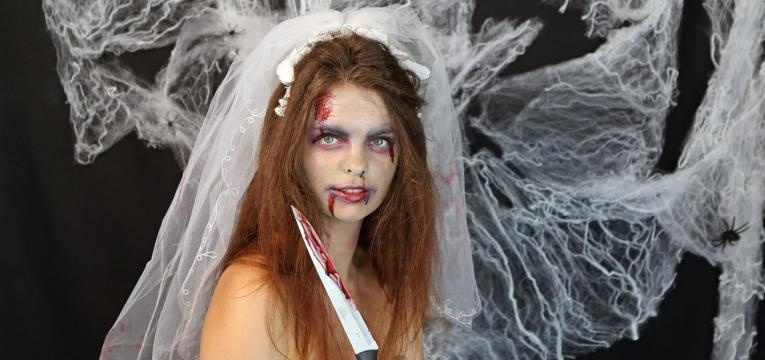 idee maquillage halloween mariée