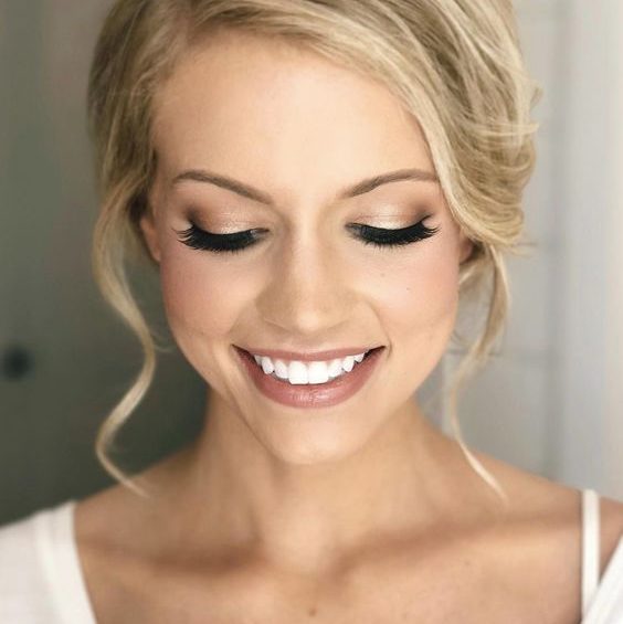 happy bride blonde hair makeup makeup for blondes wedding 2 1