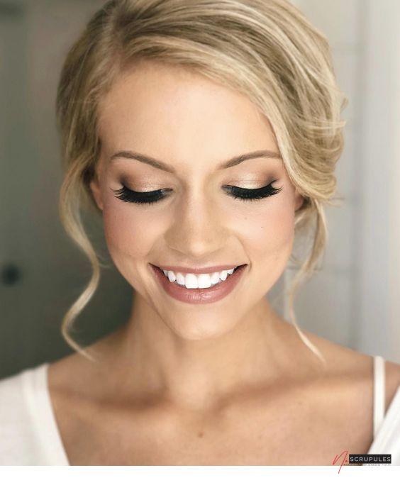 happy bride blonde hair makeup makeup for blondes wedding 2 1