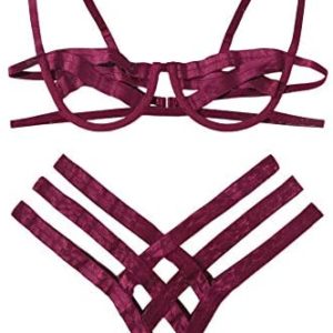 1608590569 womens lingerie crotchless set SheIn Womens Sexy Ladder Cut