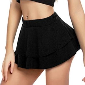 1608961383 womens lingerie sexy costume Avidlove Women Pleated Mini Skirt