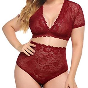 womens lingerie set plus size red Avidlove Lingerie for