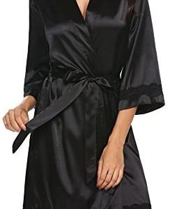 1609603954 womens lingerie robe Ekouaer Womens Lace Trim Kimono Style Short