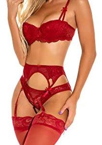 1610406890 womens lingerie set with garter belt and stockings Bluewhalebaby