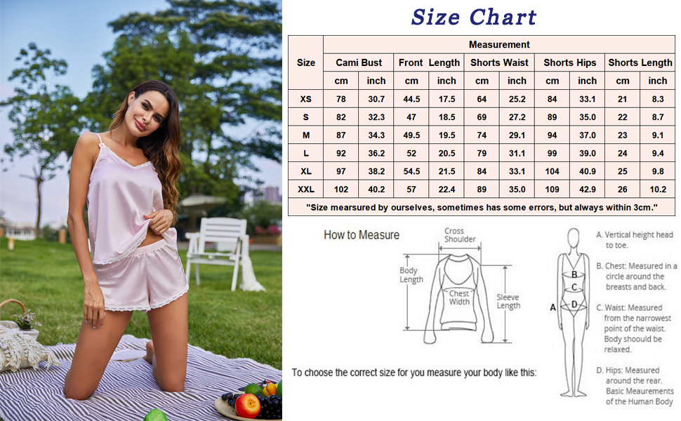 pajamas size chart