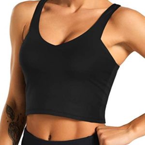 1611681920 lingerie transparente LASLULU Womens Padded Sports Bras Workout Running