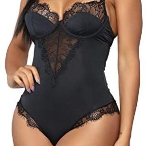 womens lingerie bodysuit with underwire Dewinya Womens Push Up