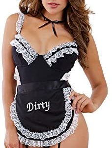 womens lingerie sexy costume Dreamgirl Womens French Maid Themed Teddy
