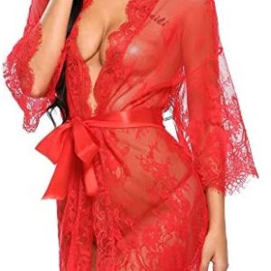 1615175982 womens lingerie crotchless plus size ADOME Womens Kimono Robe