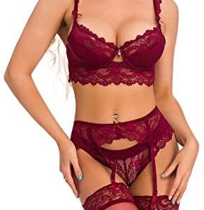1615550678 womens lingerie set with garter belt and stockings Womens