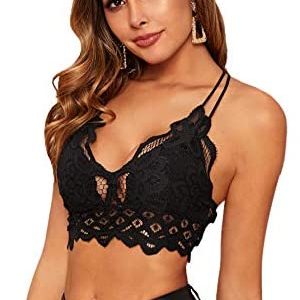 womens lingerie sexy SheIn Womens Criss Cross Back Lace