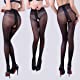 E-Laurels Sexy High Waist Ultra Sheer Tights Shiny Crotchless Pantyhose Silky Stockings For Women